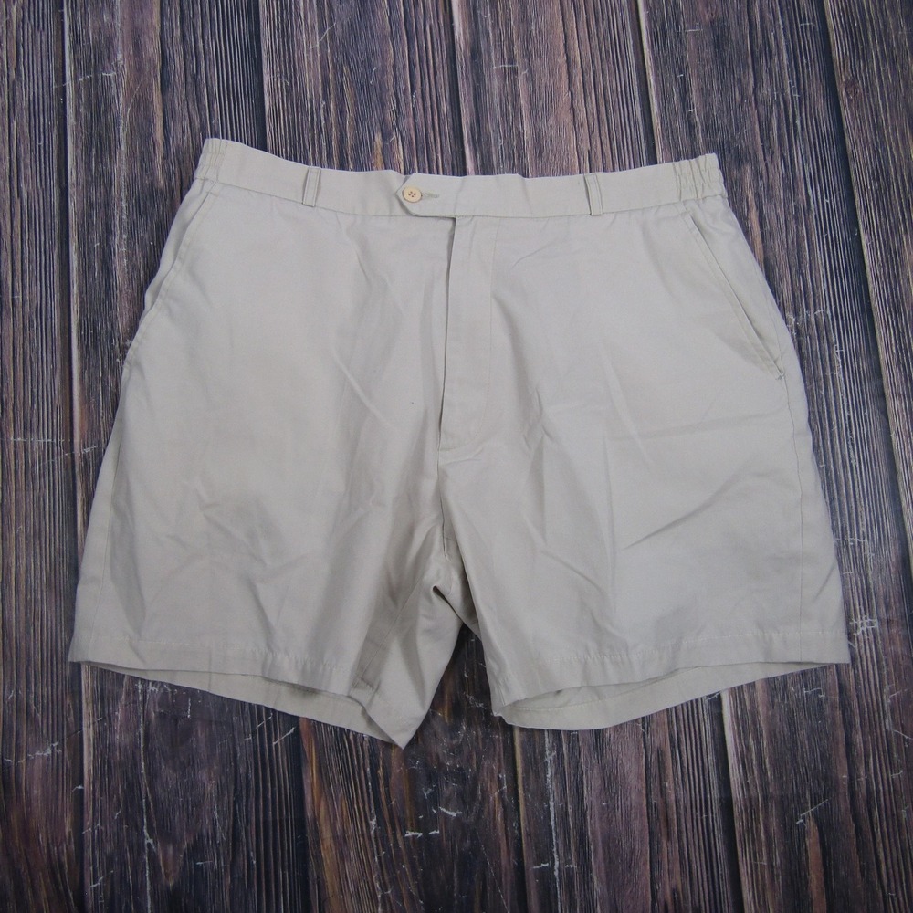 Palmland Club Mens 40 Beige Chino Shorts Elastic Waist Walk Summer‎ Preowned